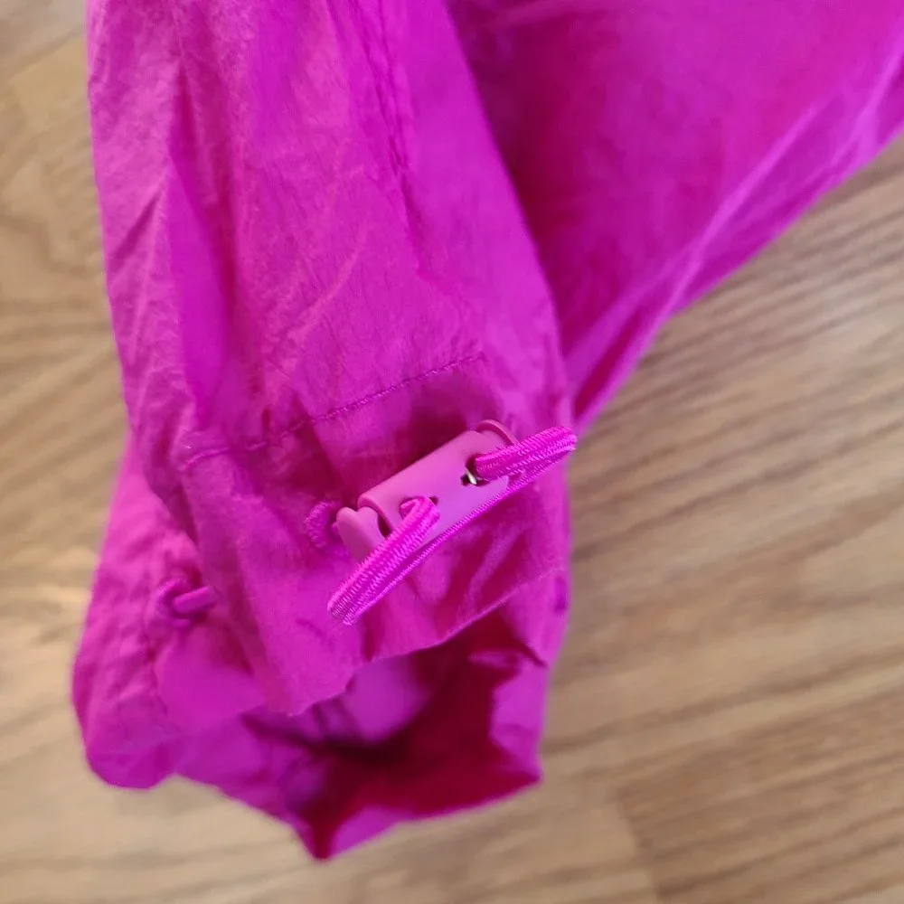 ATHLETA X ALICIA KEY HIGH WAIST UTILITY PANT FUSCHIA CARGO PARACHUTE JOGGER sz 2 - Picture 7 of 9